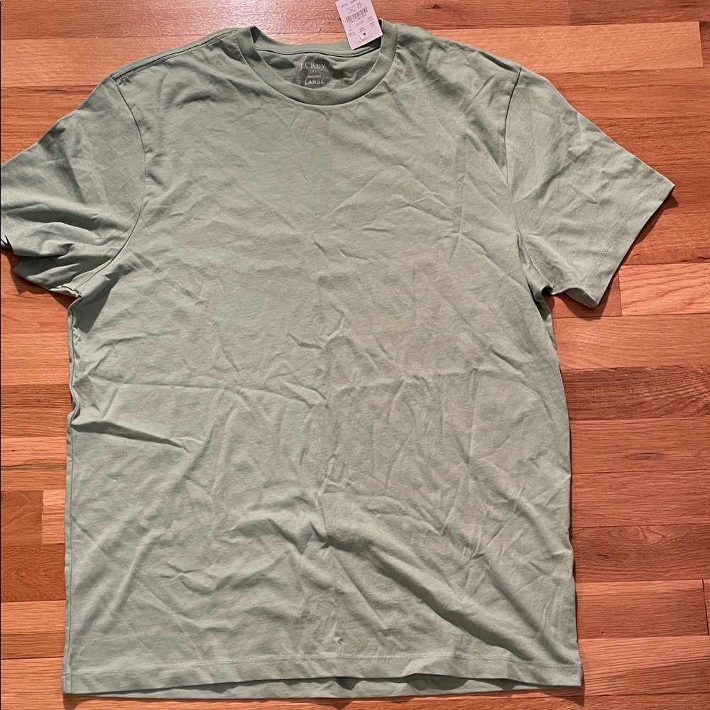 NWT Men’s J. Crew Sage Green & Light Mauve Short Sleeve Tees Sz. Large